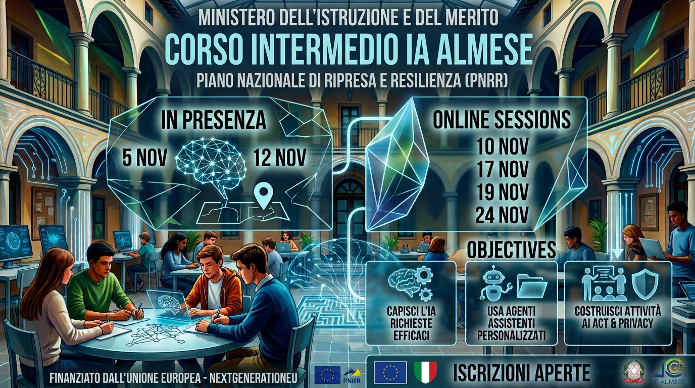 Calendario e adesione al CORSO INTERMEDIO sull'Intelligenza Artificiale